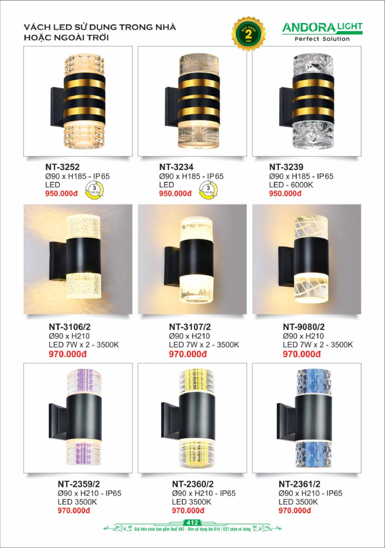 Catalogue Đèn Trang Trí ANDORA 2025 - Trang 413)