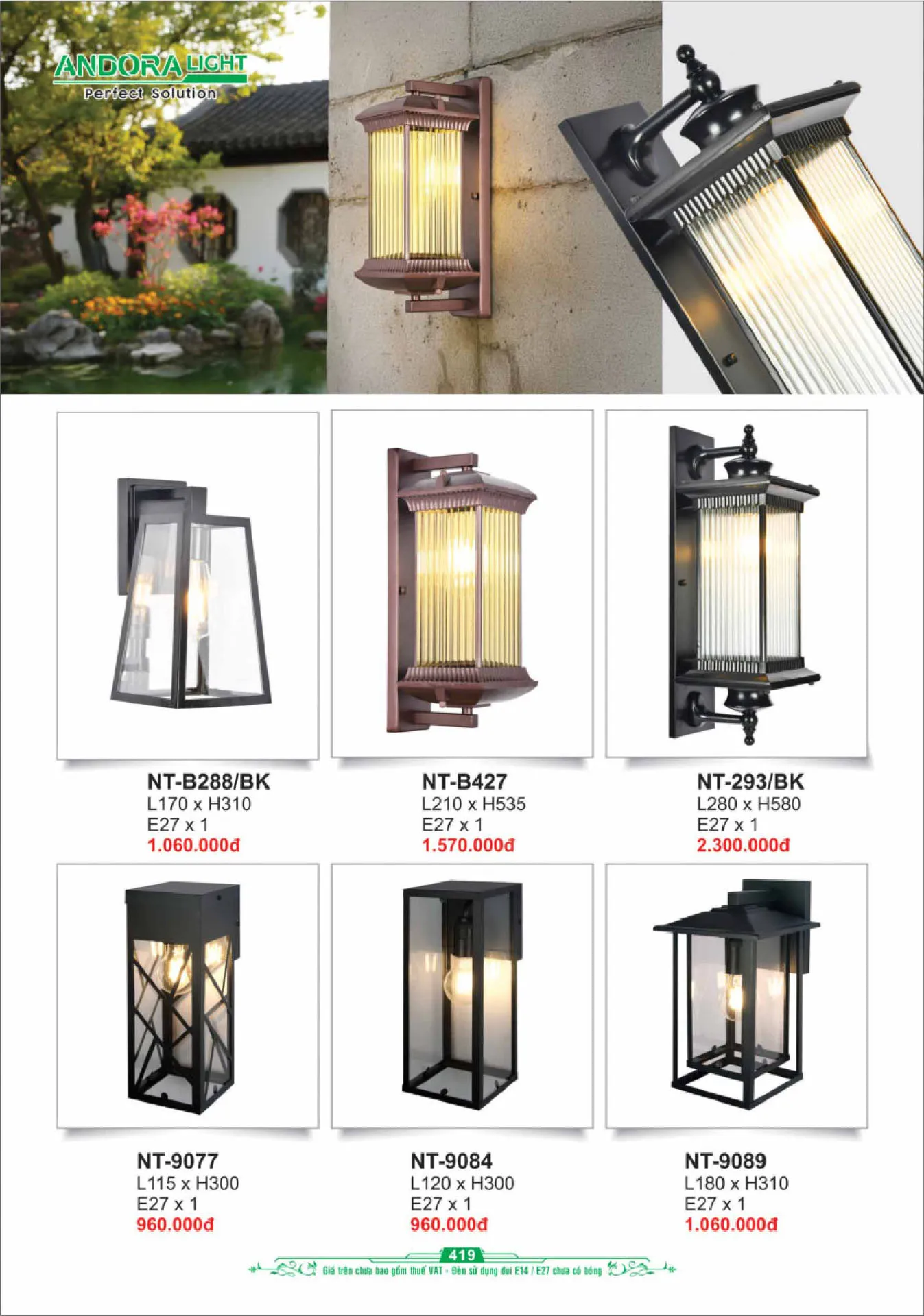 Catalogue Đèn Trang Trí ANDORA 2025 - Trang 420)