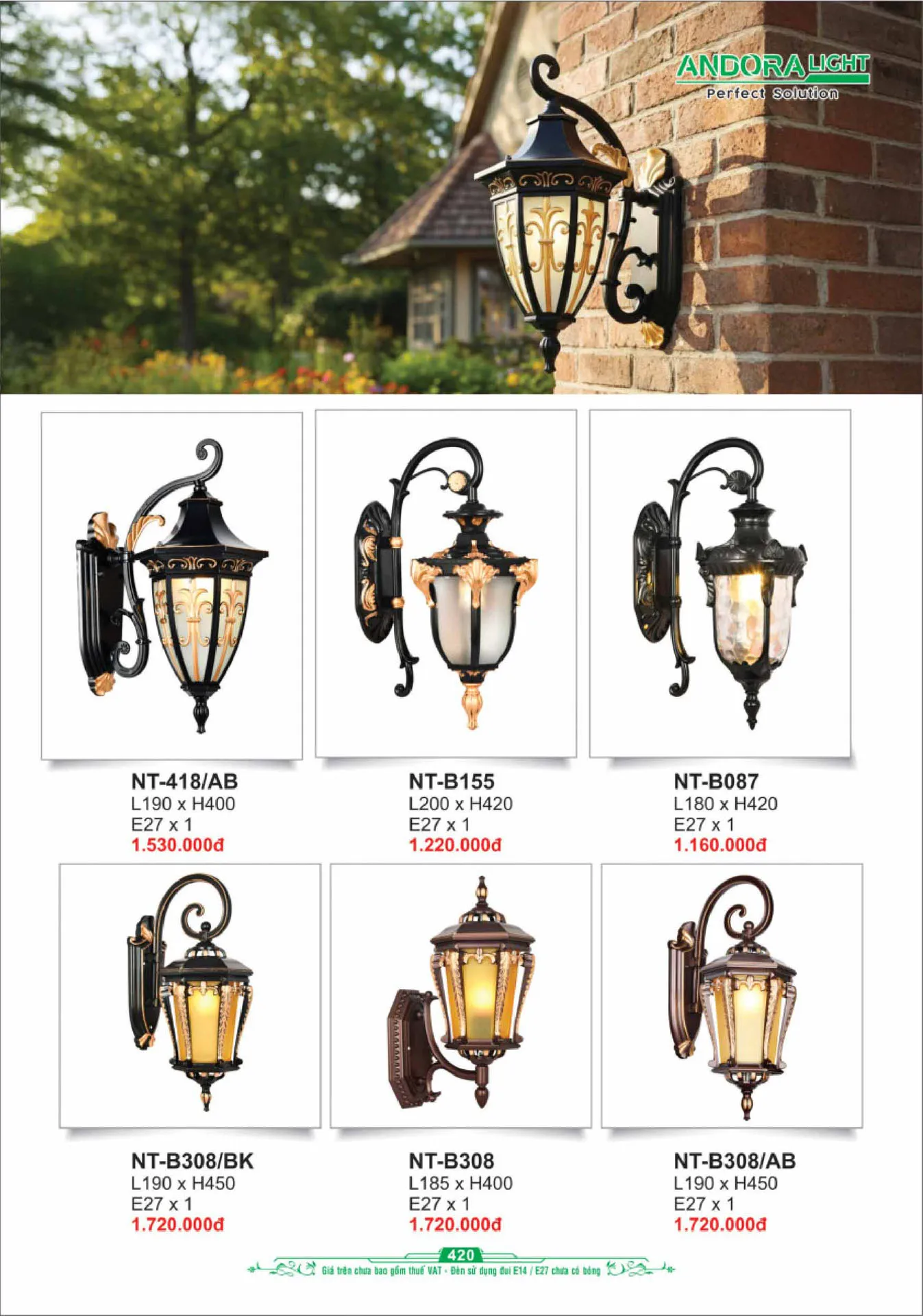 Catalogue Đèn Trang Trí ANDORA 2025 - Trang 421)