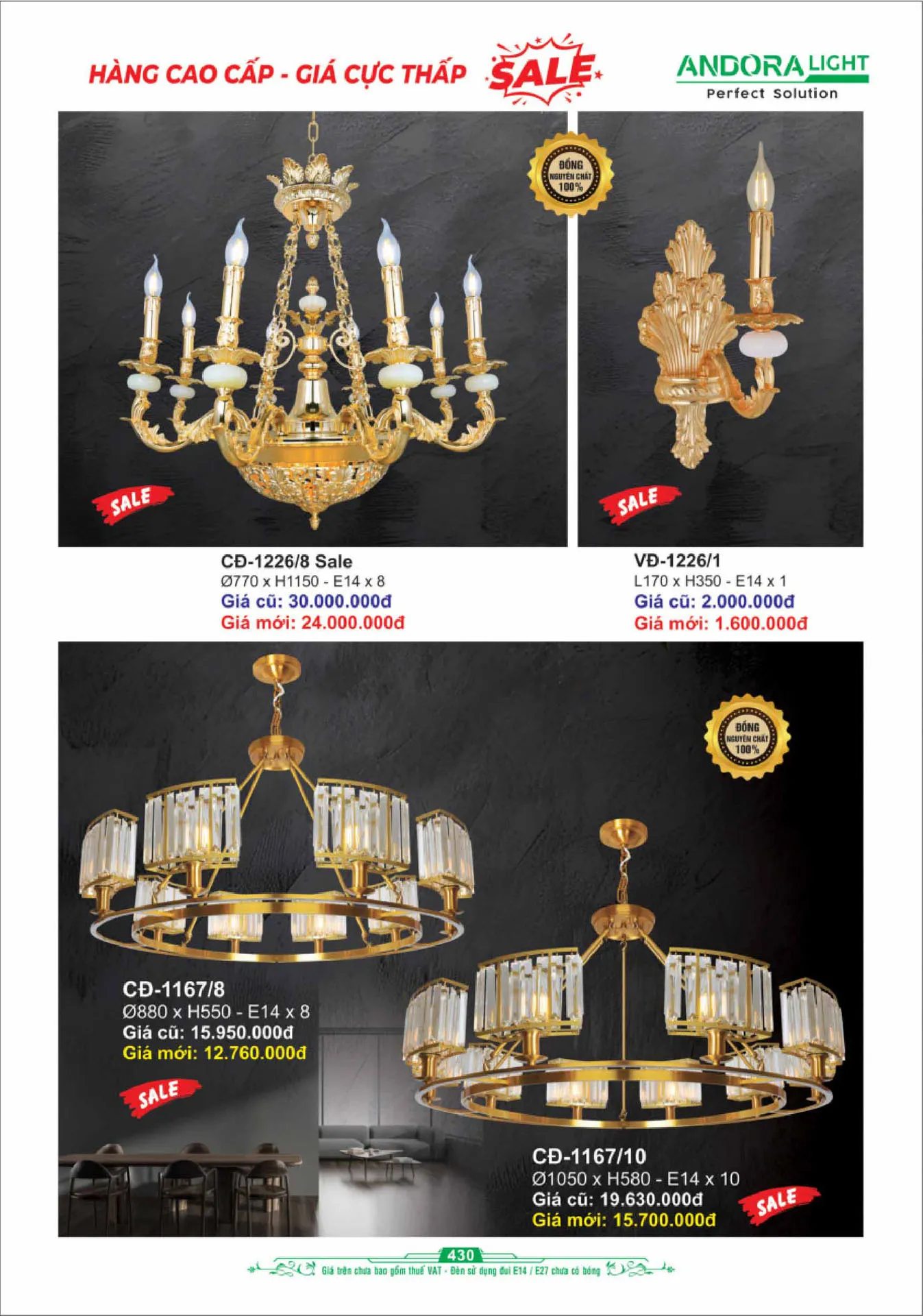 Catalogue Đèn Trang Trí ANDORA 2025 - Trang 431)