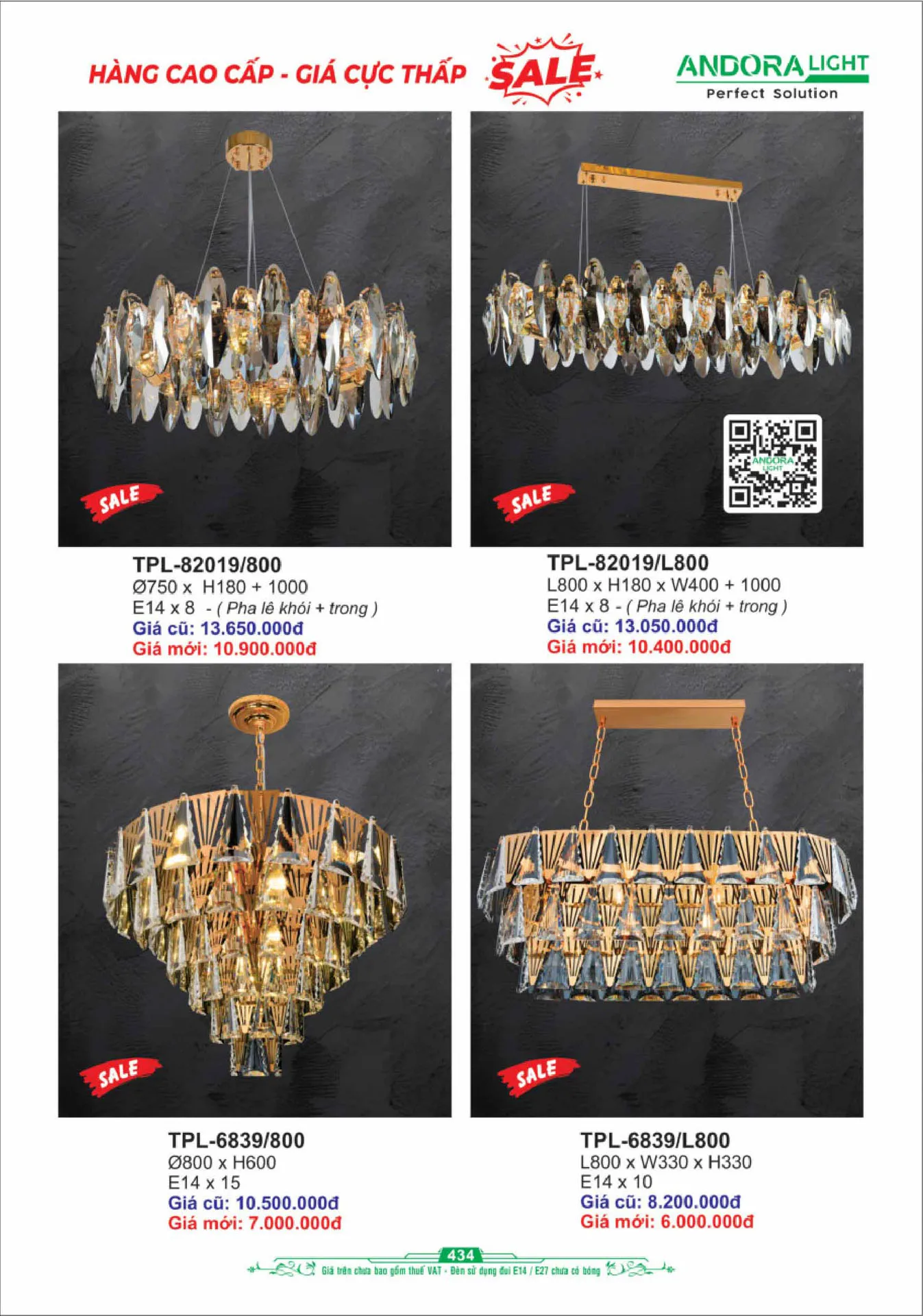 Catalogue Đèn Trang Trí ANDORA 2025 - Trang 435)