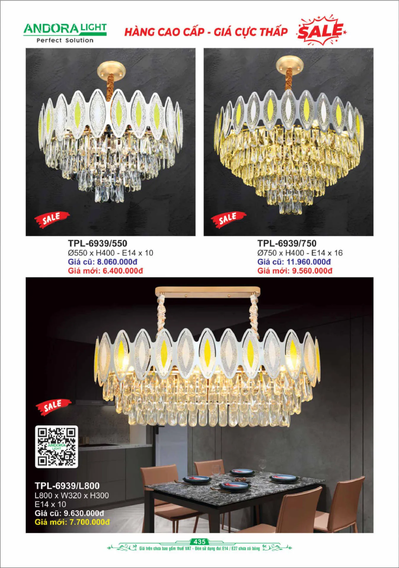 Catalogue Đèn Trang Trí ANDORA 2025 - Trang 436)