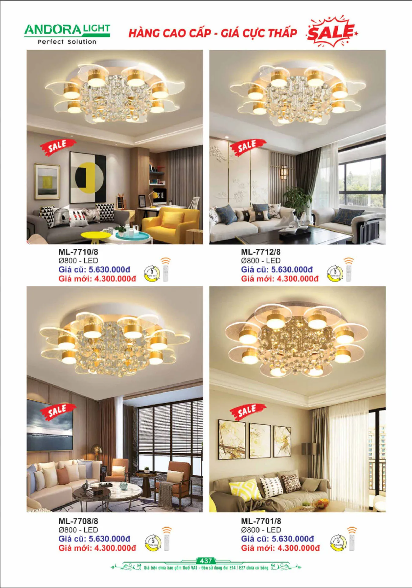 Catalogue Đèn Trang Trí ANDORA 2025 - Trang 438)