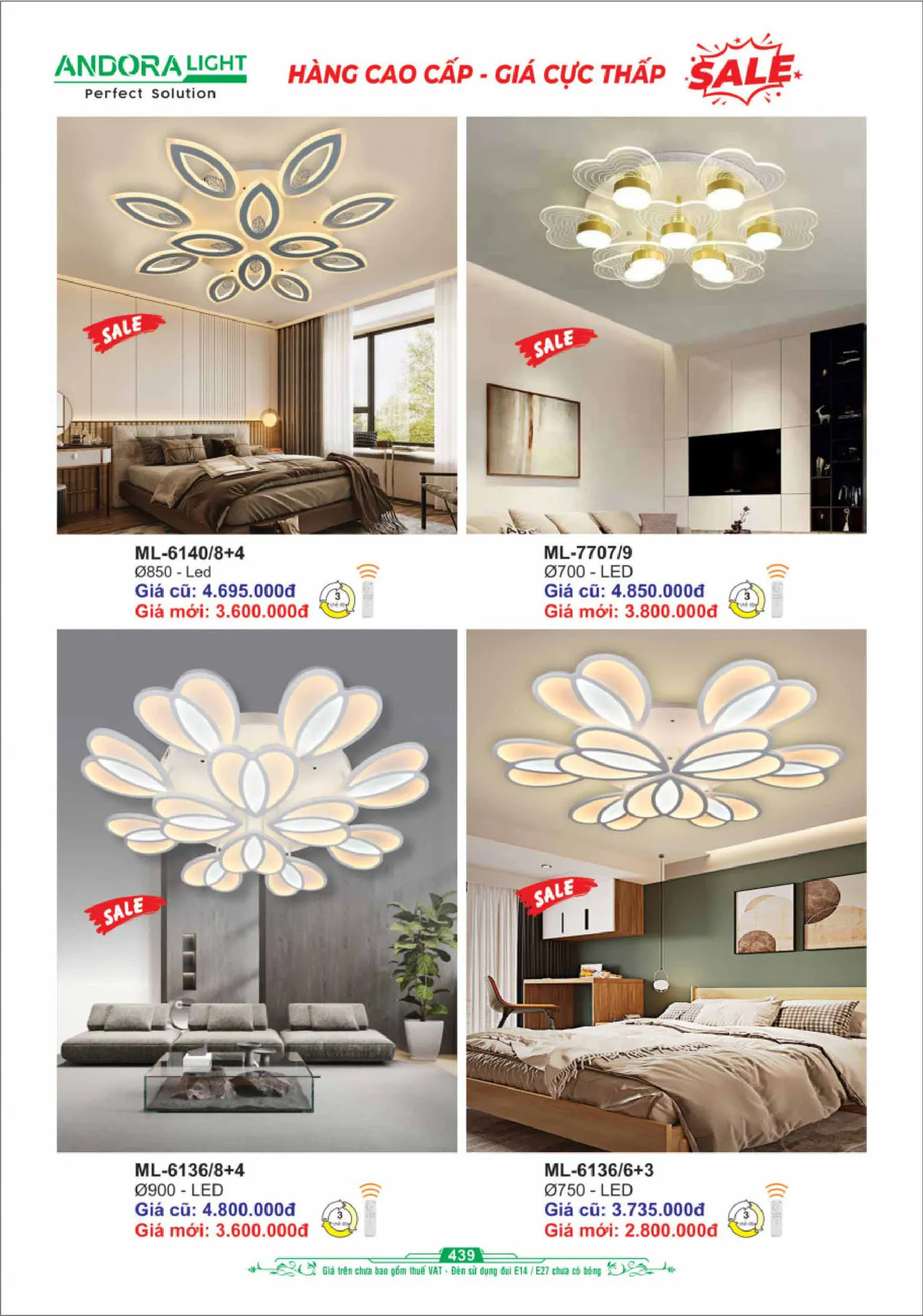Catalogue Đèn Trang Trí ANDORA 2025 - Trang 440)