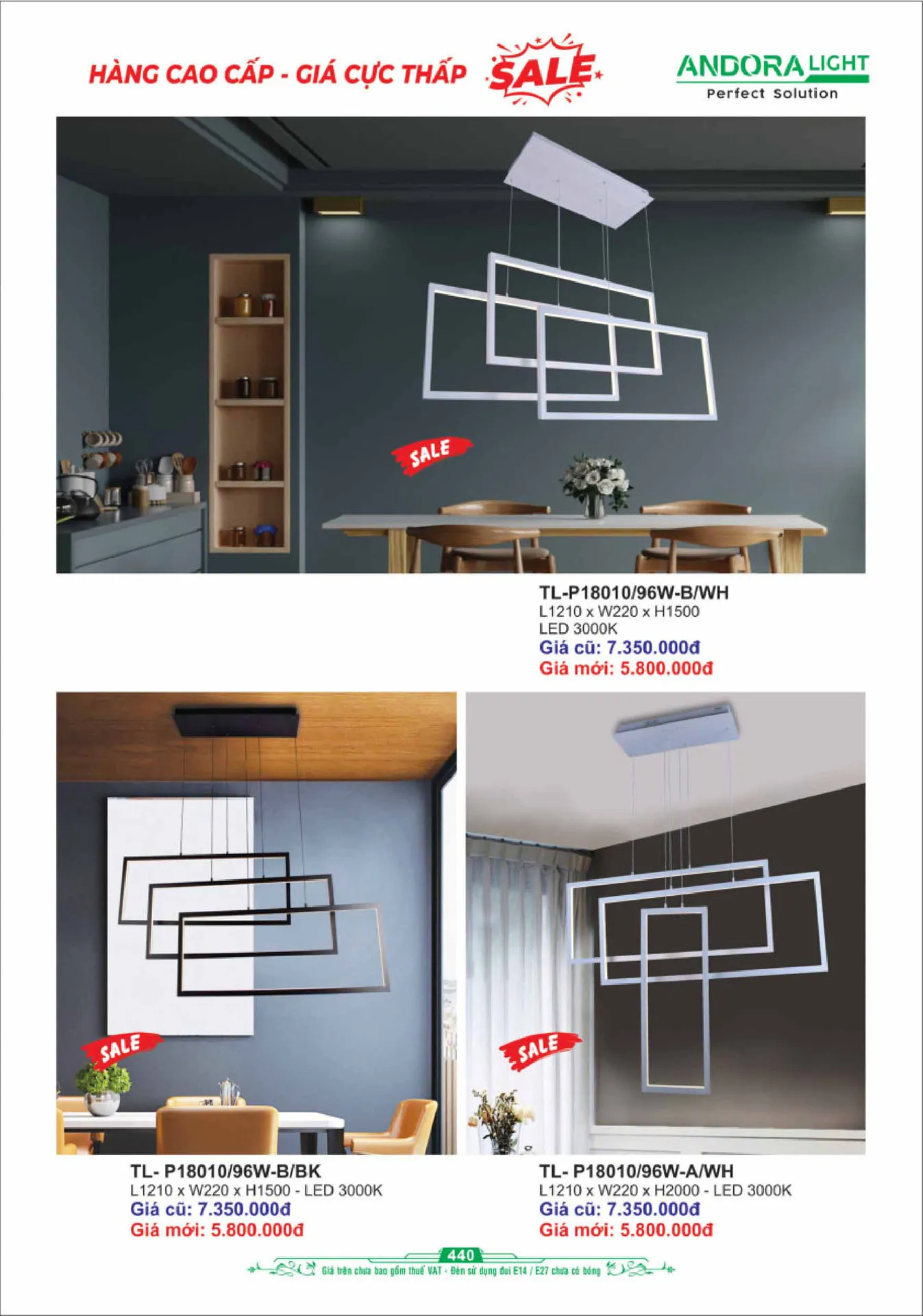 Catalogue Đèn Trang Trí ANDORA 2025 - Trang 441)