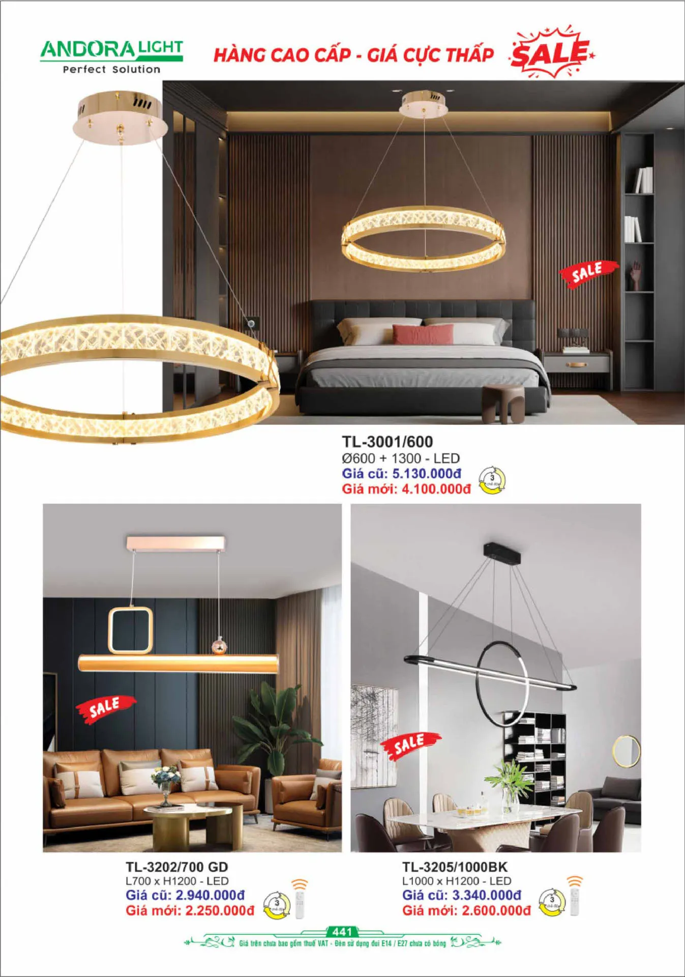 Catalogue Đèn Trang Trí ANDORA 2025 - Trang 442)