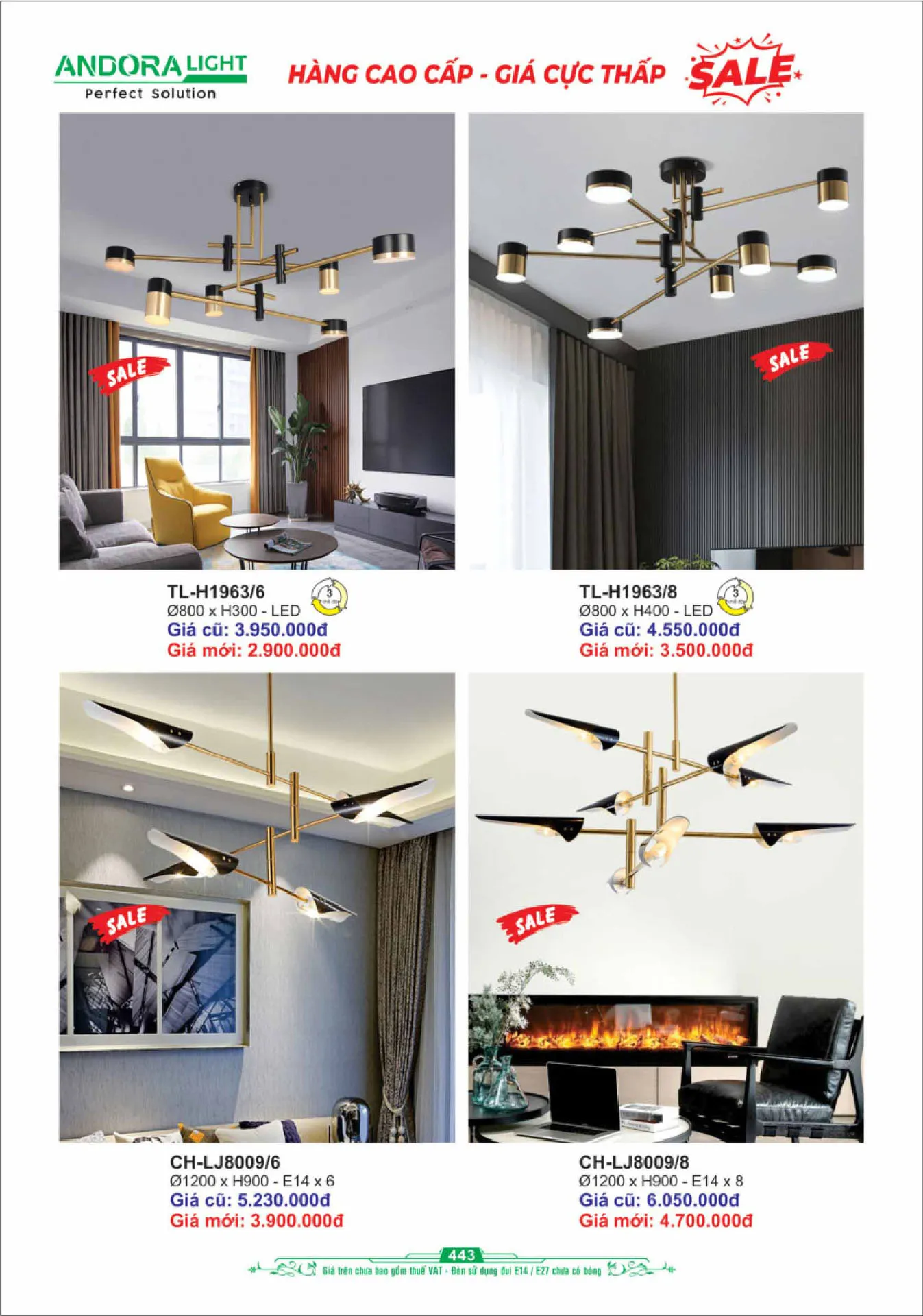 Catalogue Đèn Trang Trí ANDORA 2025 - Trang 444)