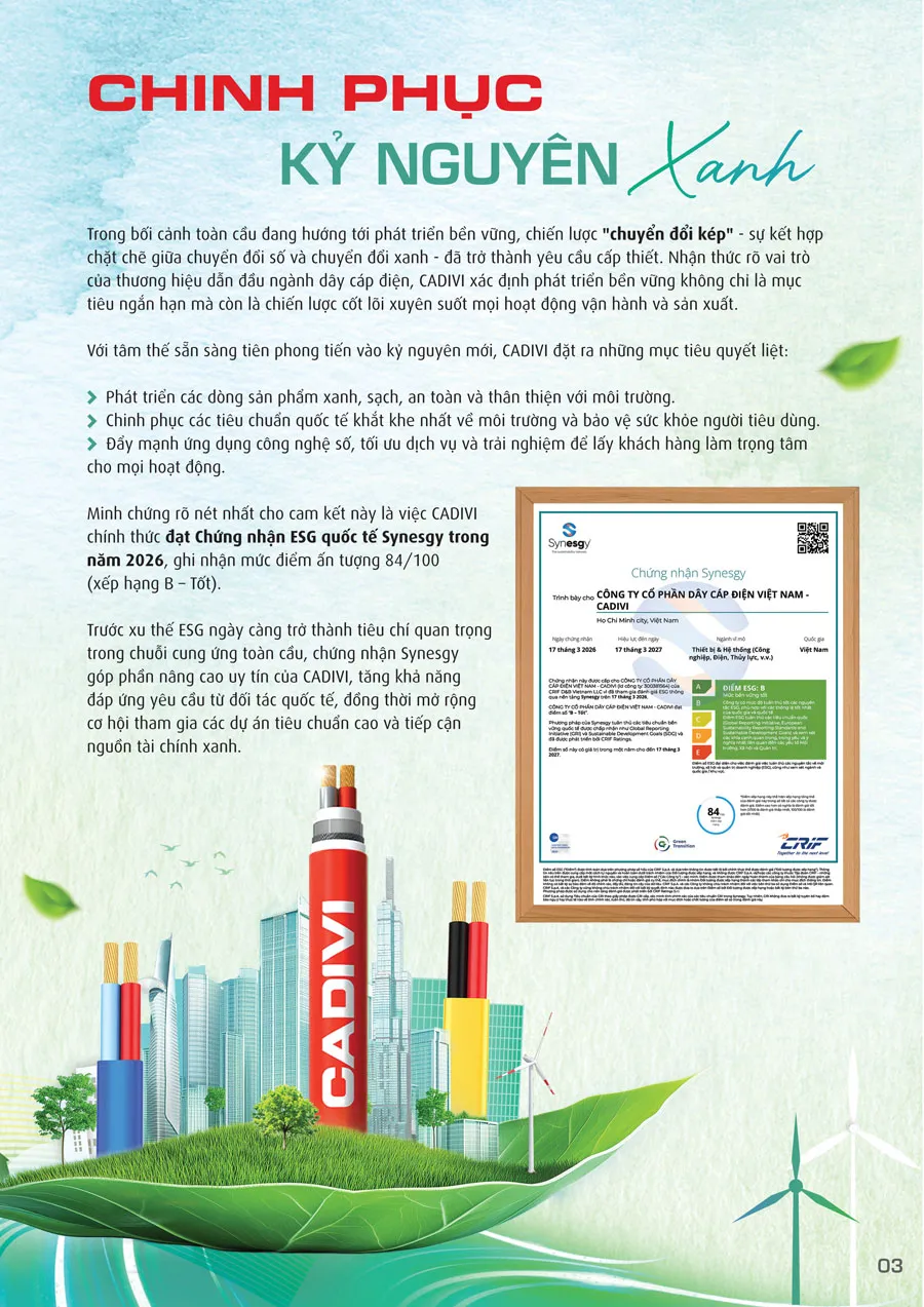 Bảng Giá Cáp Điện CADIVI mới nhất 2026 - Trang 4)