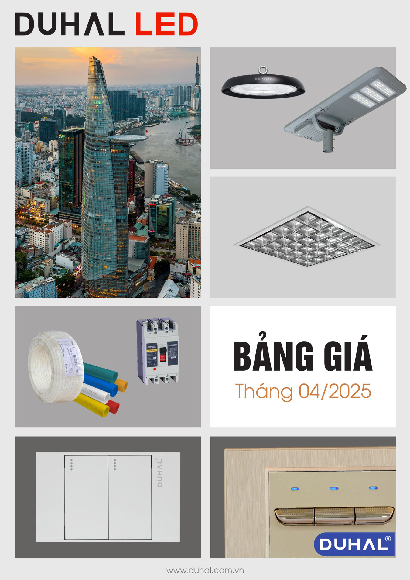 Bảng Giá Thiết Bị Điện Duhal 2025 - Trang 1)