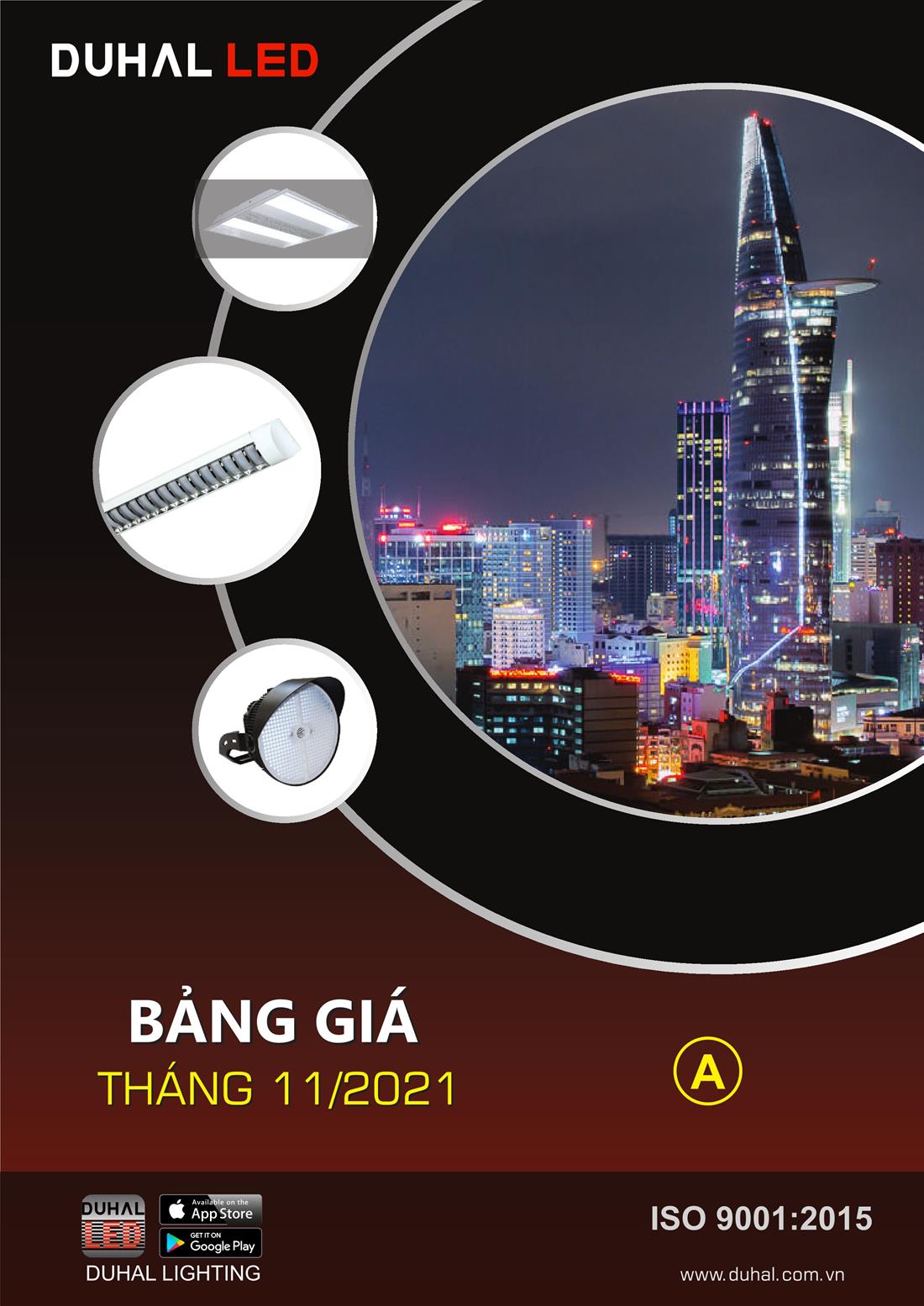 Bảng Giá Đèn DUHAL 2021 (tháng 11, Quyển A+B+C)