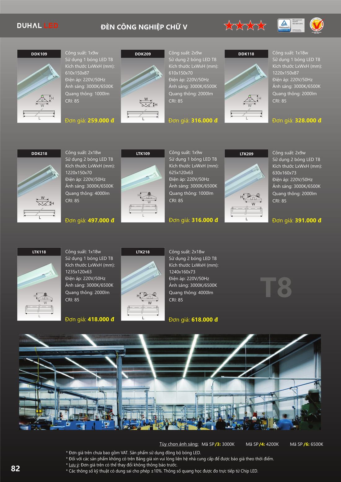 Bảng Giá Đèn DUHAL 2021 (tháng 11, Quyển A+B+C)