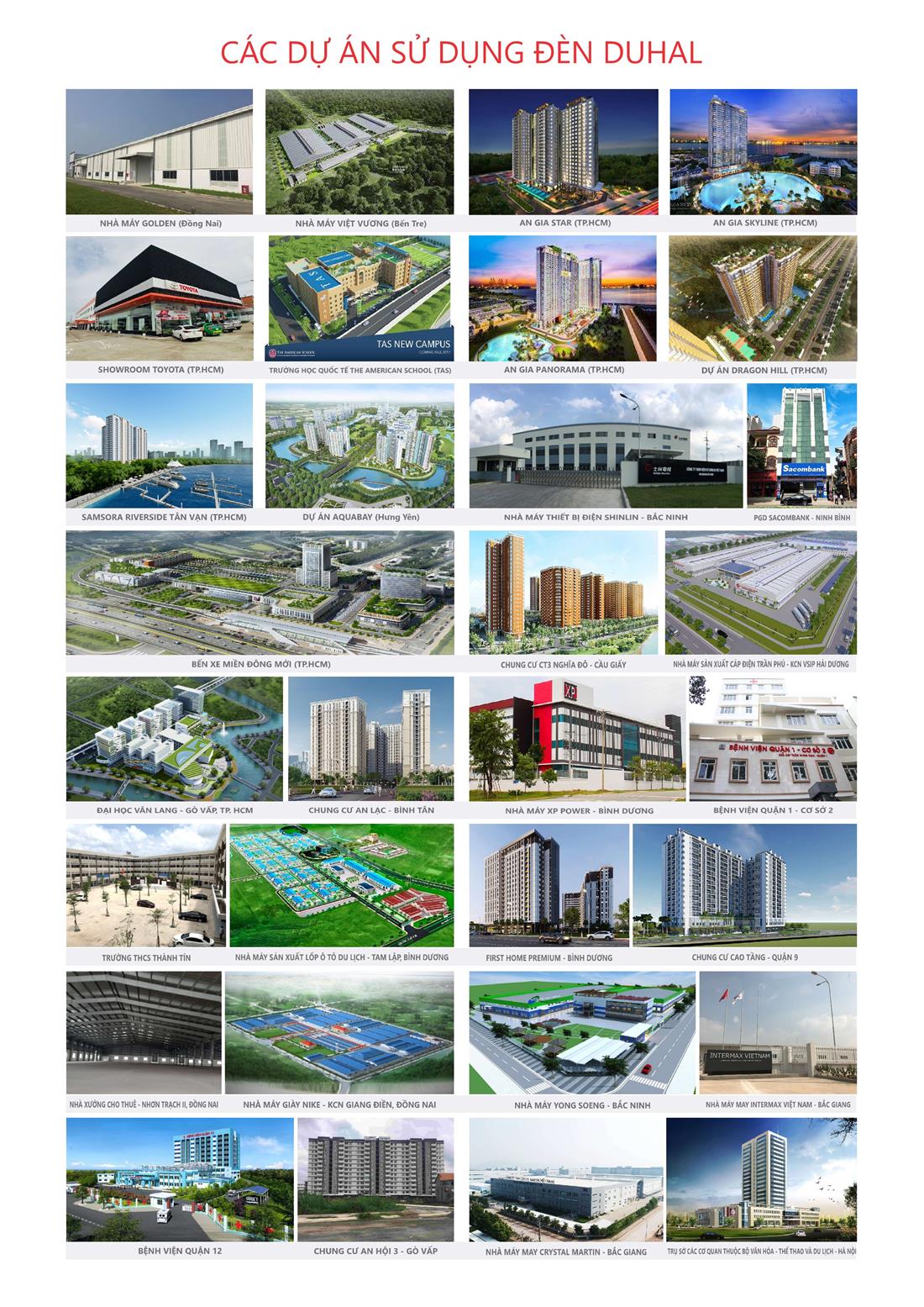 Bảng Giá Đèn DUHAL 2021 (tháng 11, Quyển A+B+C)