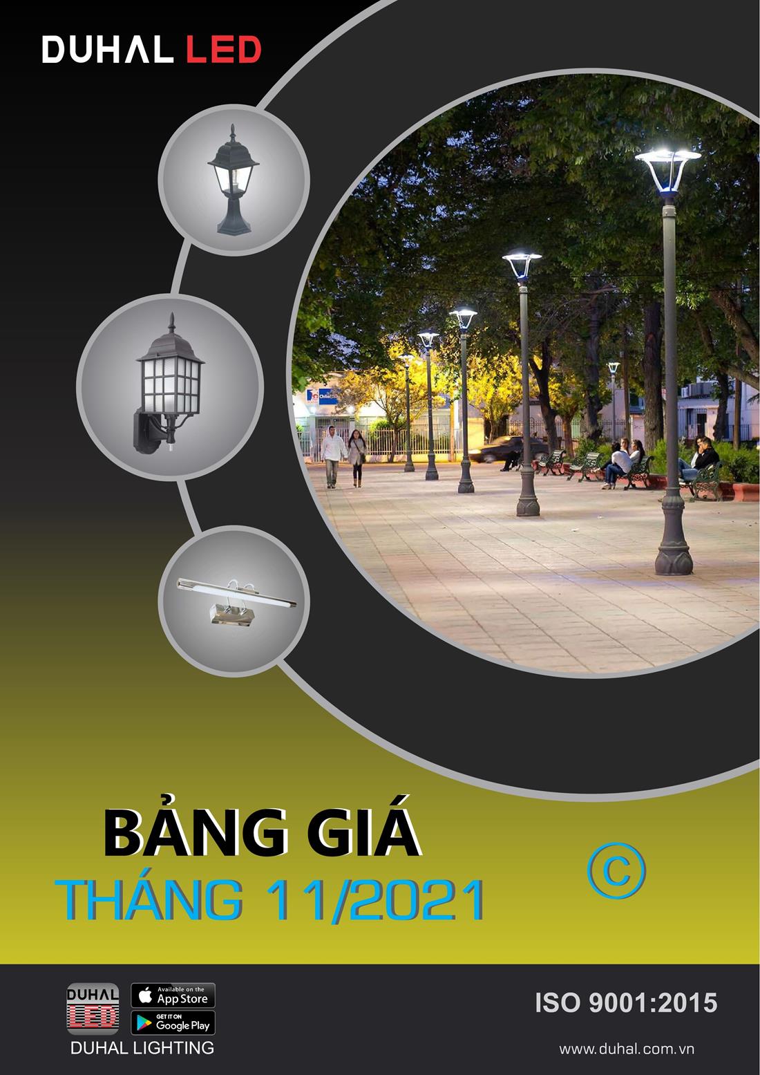 Bảng Giá Đèn DUHAL 2021 (tháng 11, Quyển A+B+C)