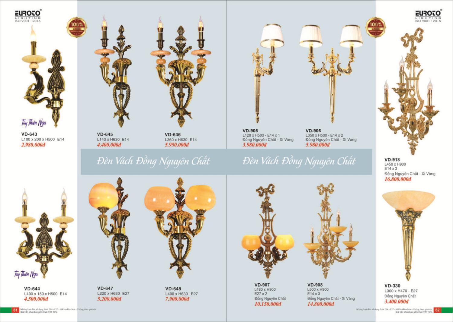 Catalogue Đèn Trang Trí EUROTO 2024 - Trang 27)