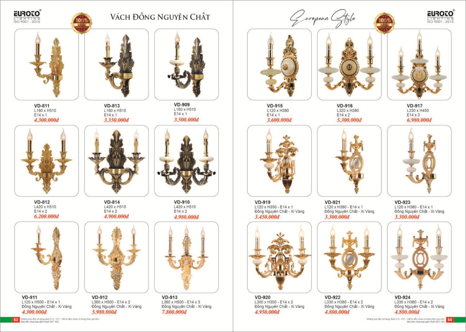 Catalogue Đèn Trang Trí EUROTO 2024 - Trang 28)
