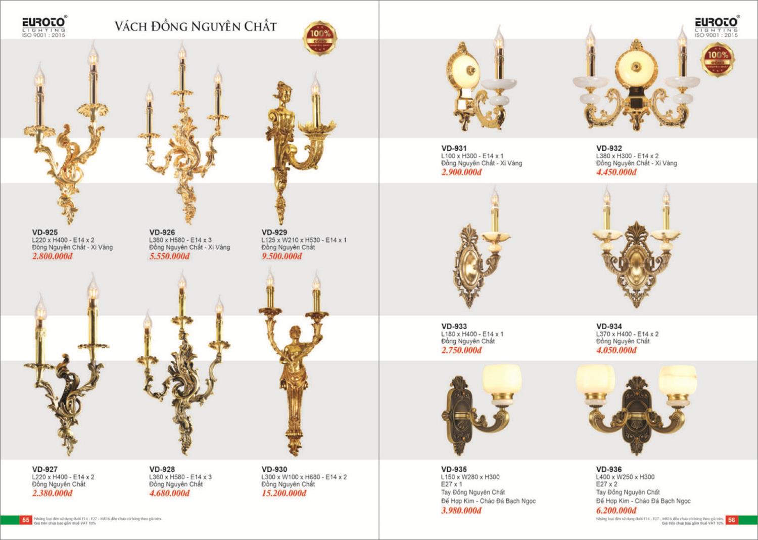 Catalogue Đèn Trang Trí EUROTO 2024 - Trang 29)
