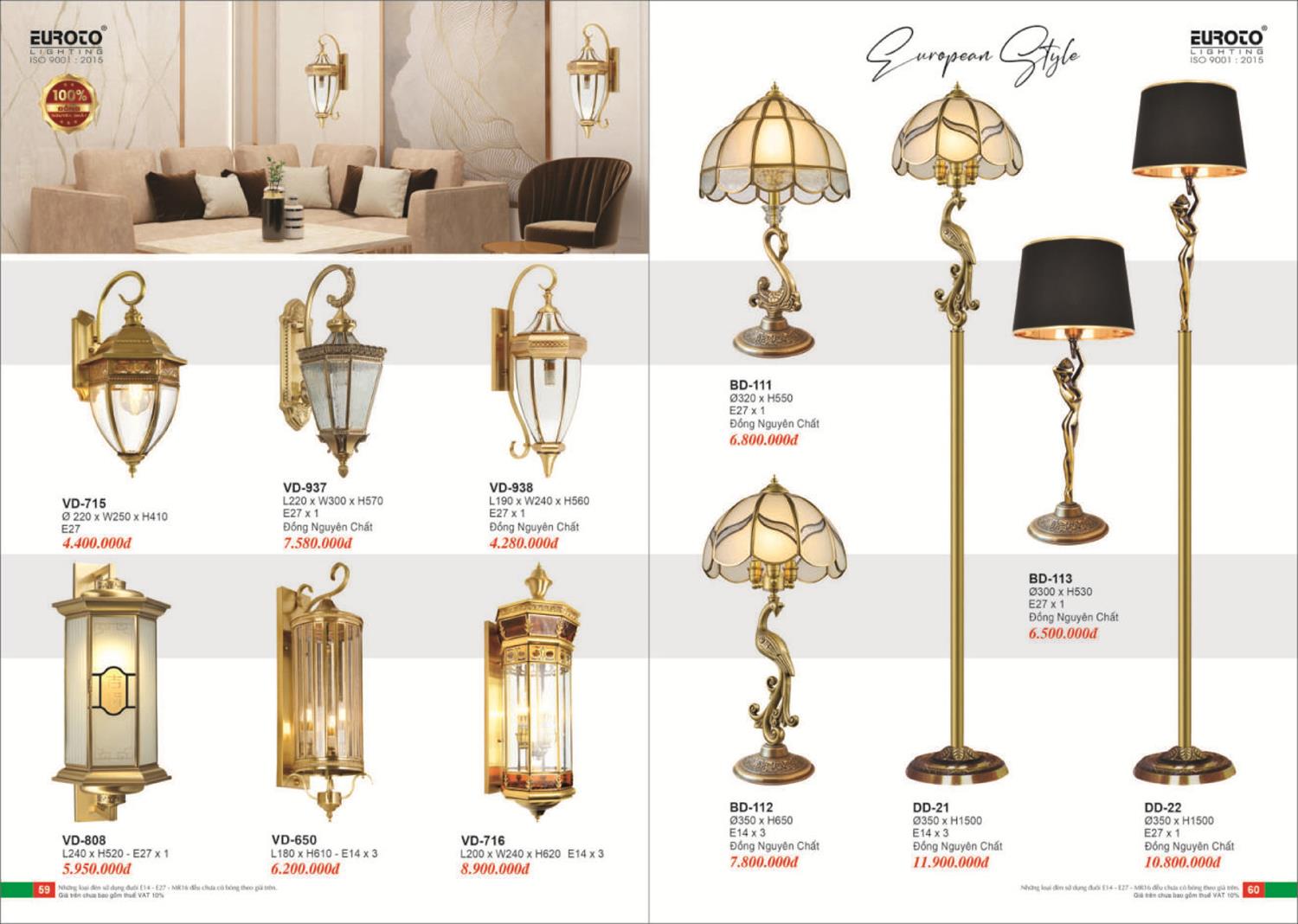 Catalogue Đèn Trang Trí EUROTO 2024 - Trang 31)