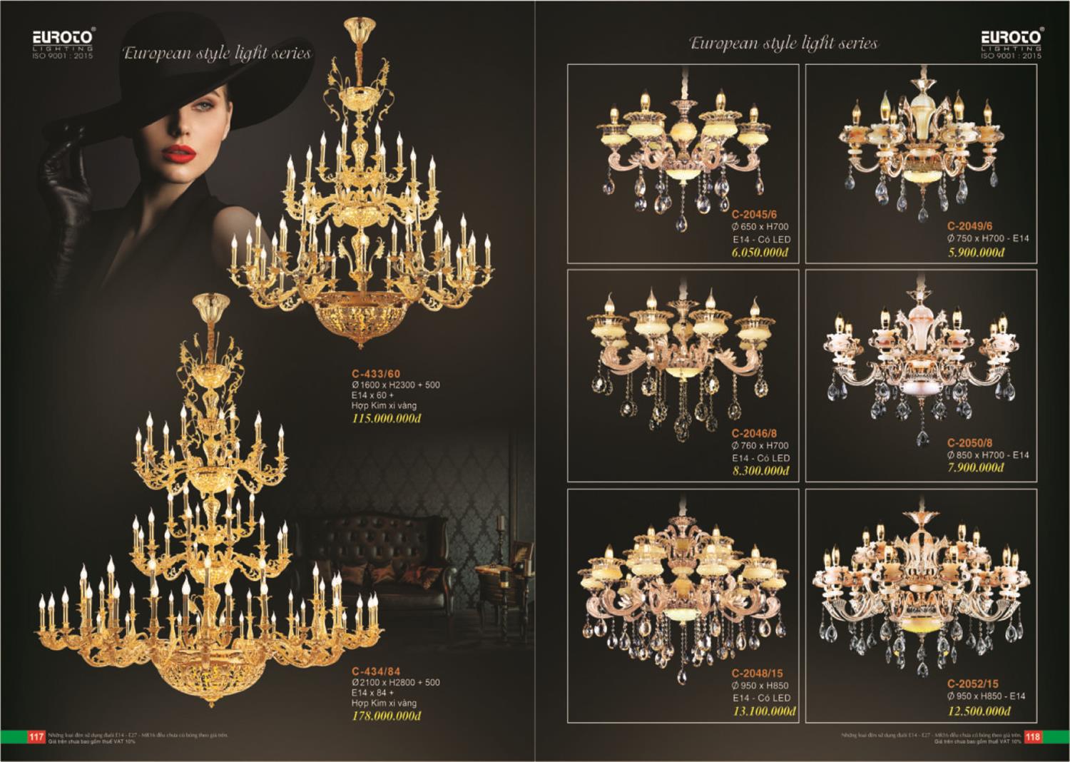 Catalogue Đèn Trang Trí EUROTO 2024 - Trang 60)