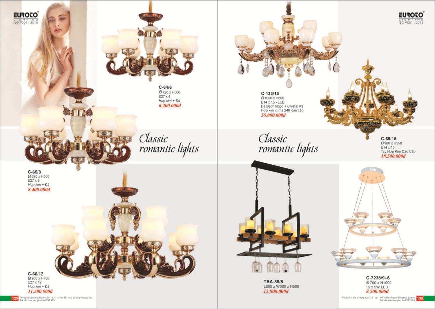 Catalogue Đèn Trang Trí EUROTO 2024 - Trang 66)