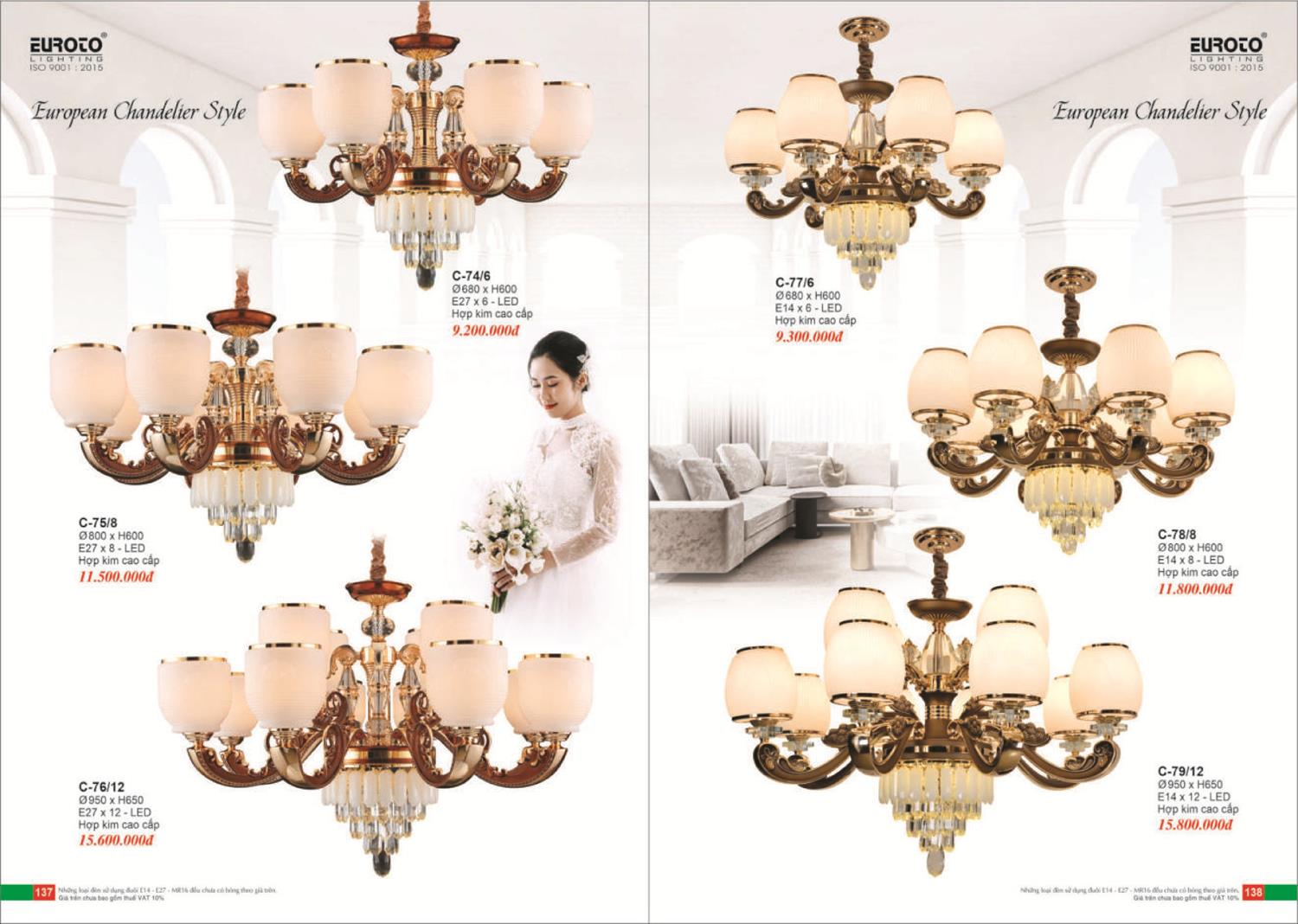 Catalogue Đèn Trang Trí EUROTO 2024 - Trang 70)