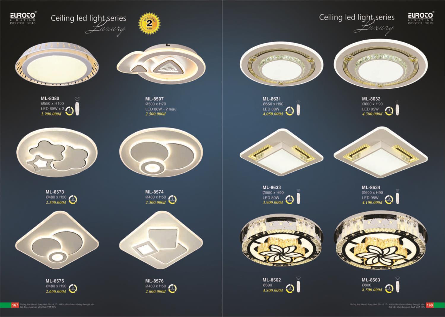 Catalogue Đèn Trang Trí EUROTO 2024 - Trang 85)