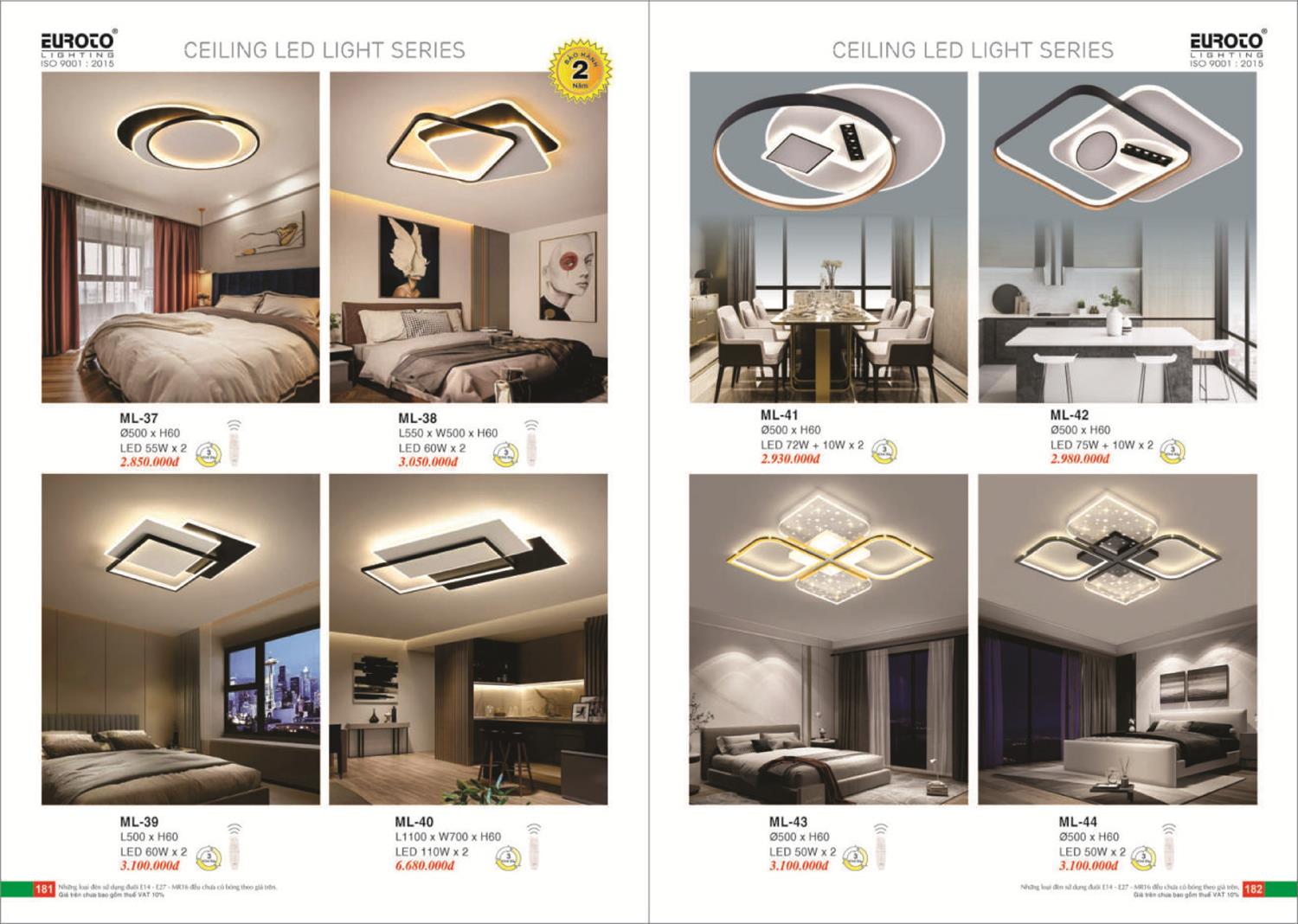 Catalogue Đèn Trang Trí EUROTO 2024 - Trang 92)