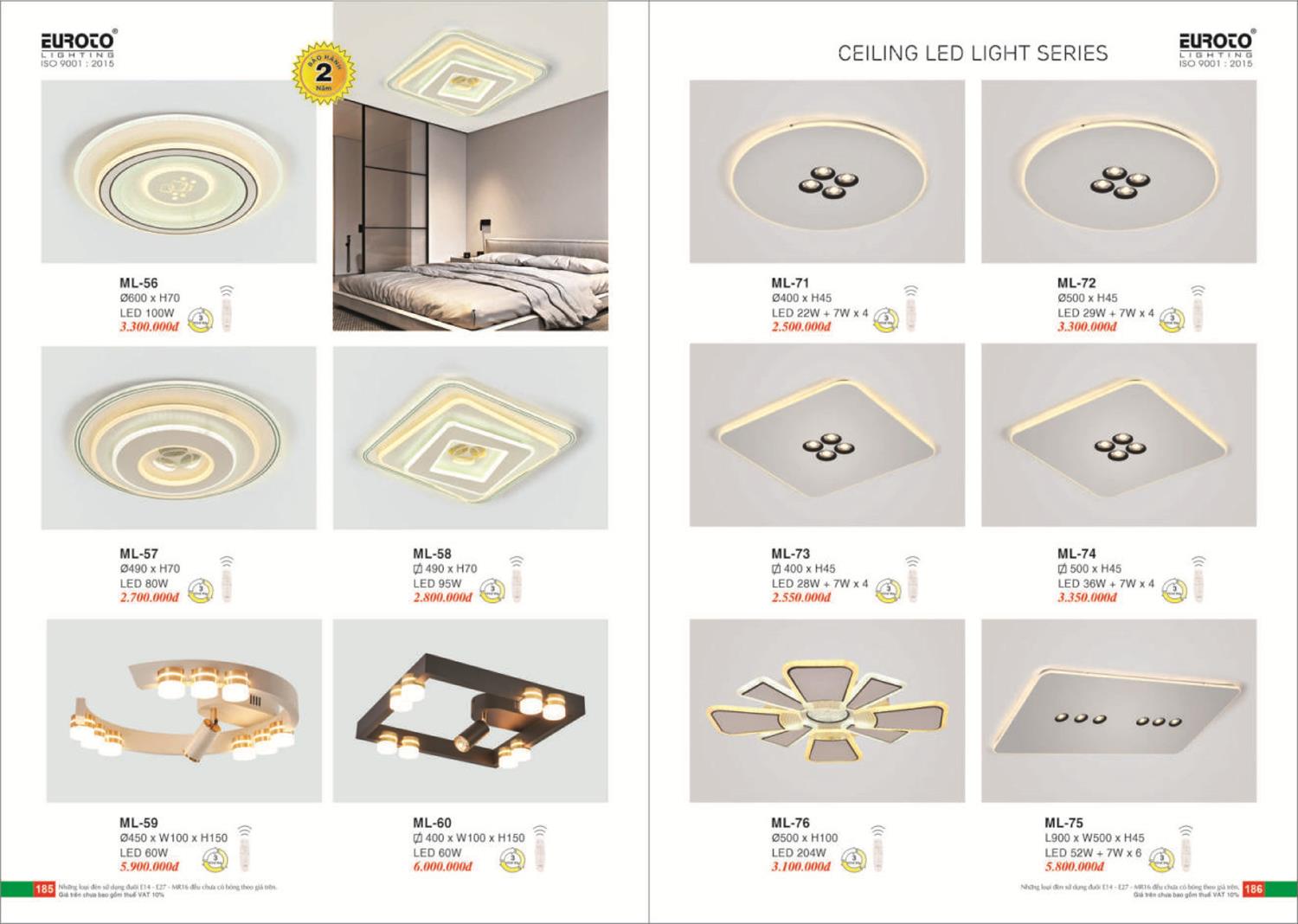 Catalogue Đèn Trang Trí EUROTO 2024 - Trang 94)