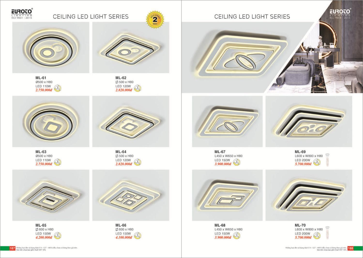 Catalogue Đèn Trang Trí EUROTO 2024 - Trang 95)
