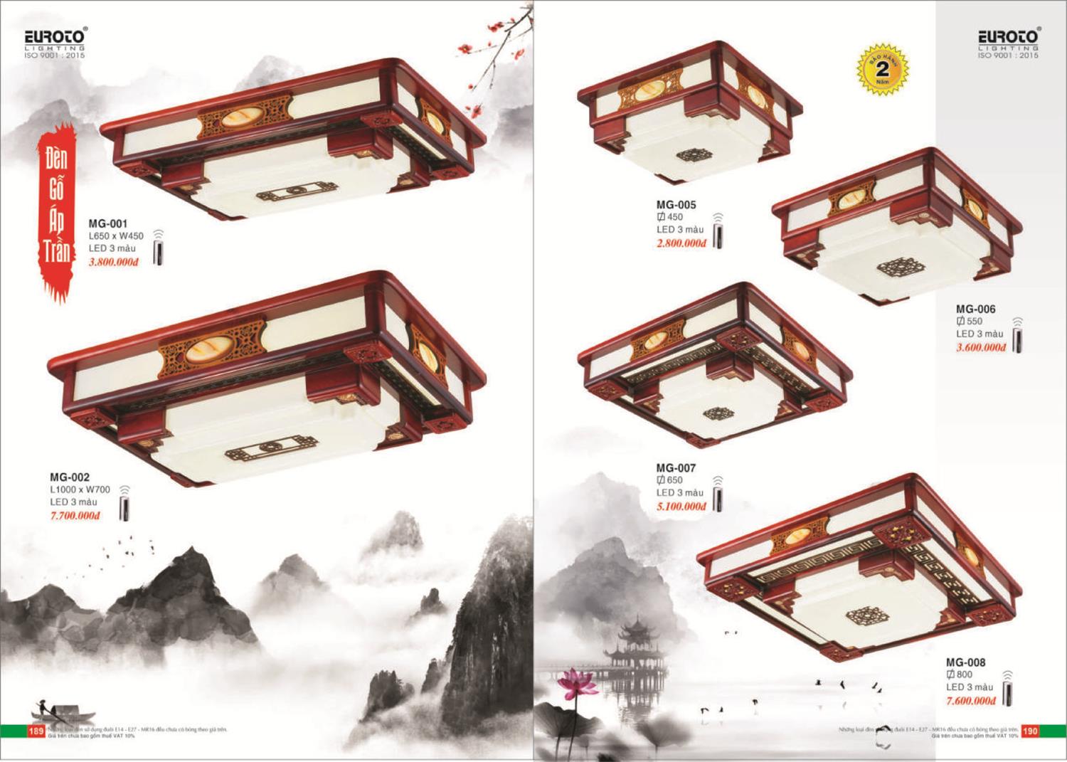 Catalogue Đèn Trang Trí EUROTO 2024 - Trang 96)