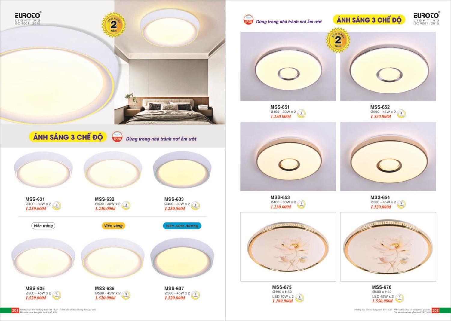 Catalogue Đèn Trang Trí EUROTO 2024 - Trang 102)