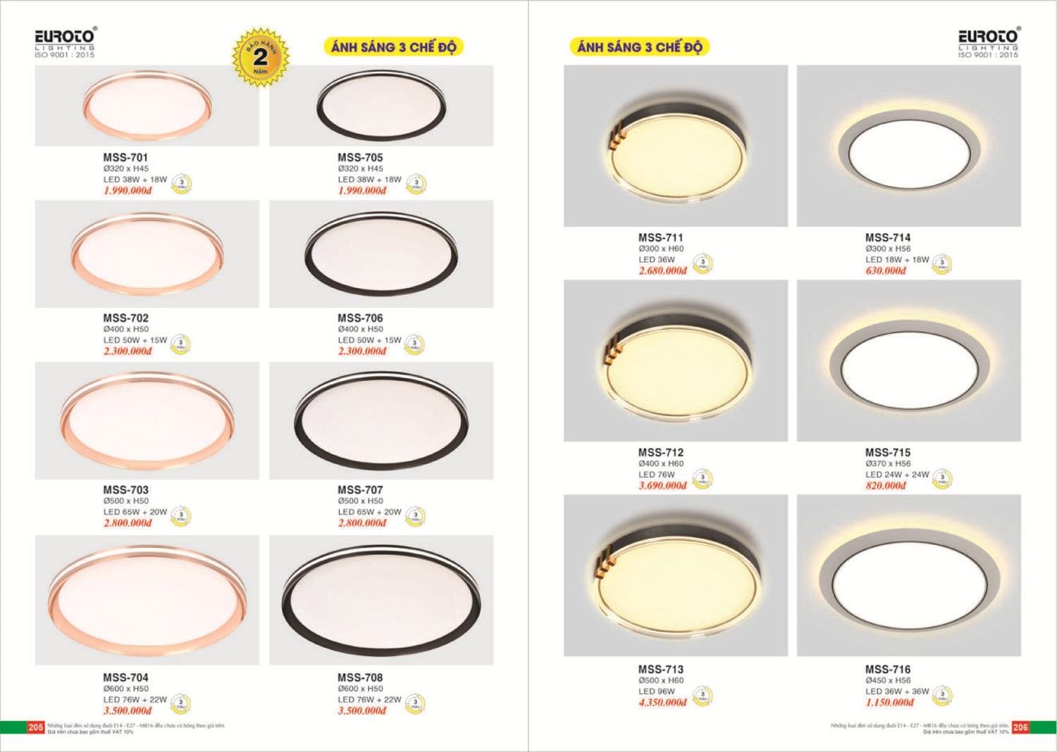 Catalogue Đèn Trang Trí EUROTO 2024 - Trang 104)