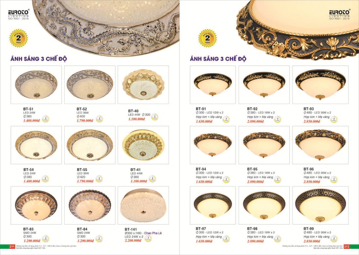 Catalogue Đèn Trang Trí EUROTO 2024 - Trang 107)