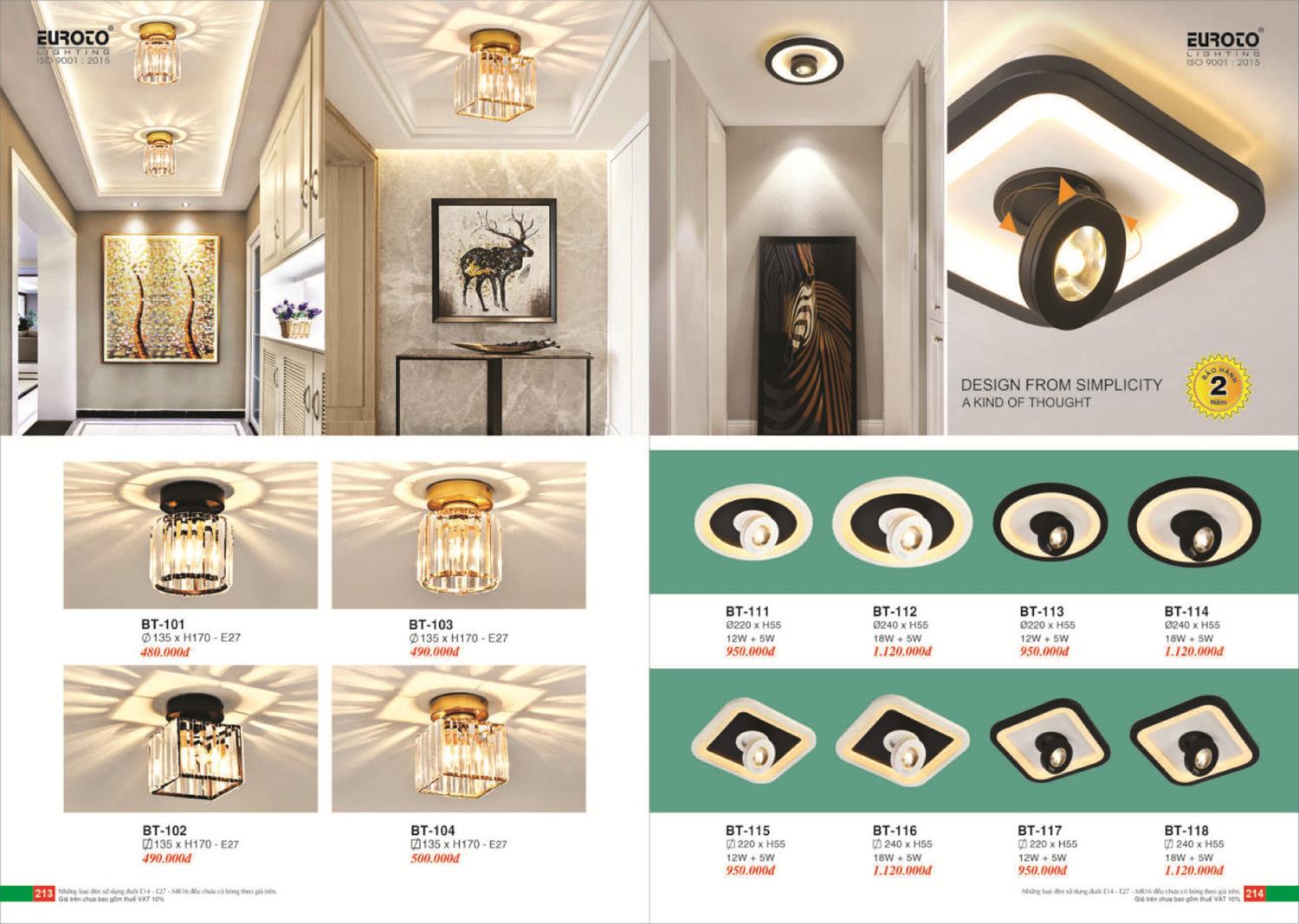 Catalogue Đèn Trang Trí EUROTO 2024 - Trang 108)