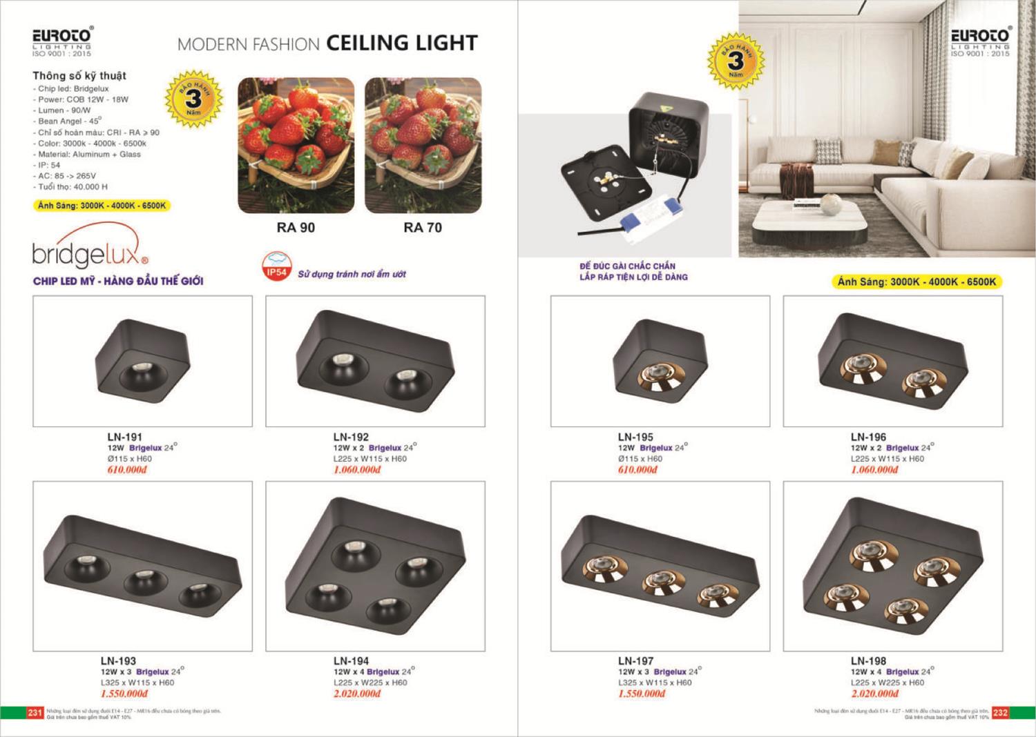 Catalogue Đèn Trang Trí EUROTO 2024 - Trang 117)