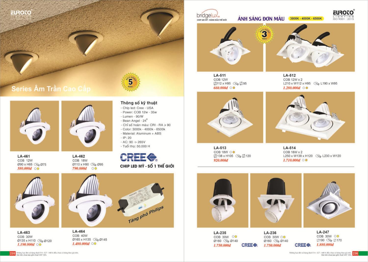 Catalogue Đèn Trang Trí EUROTO 2024 - Trang 119)