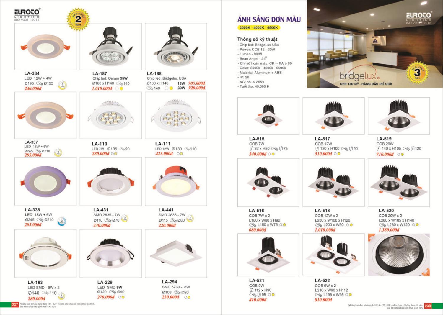 Catalogue Đèn Trang Trí EUROTO 2024 - Trang 120)