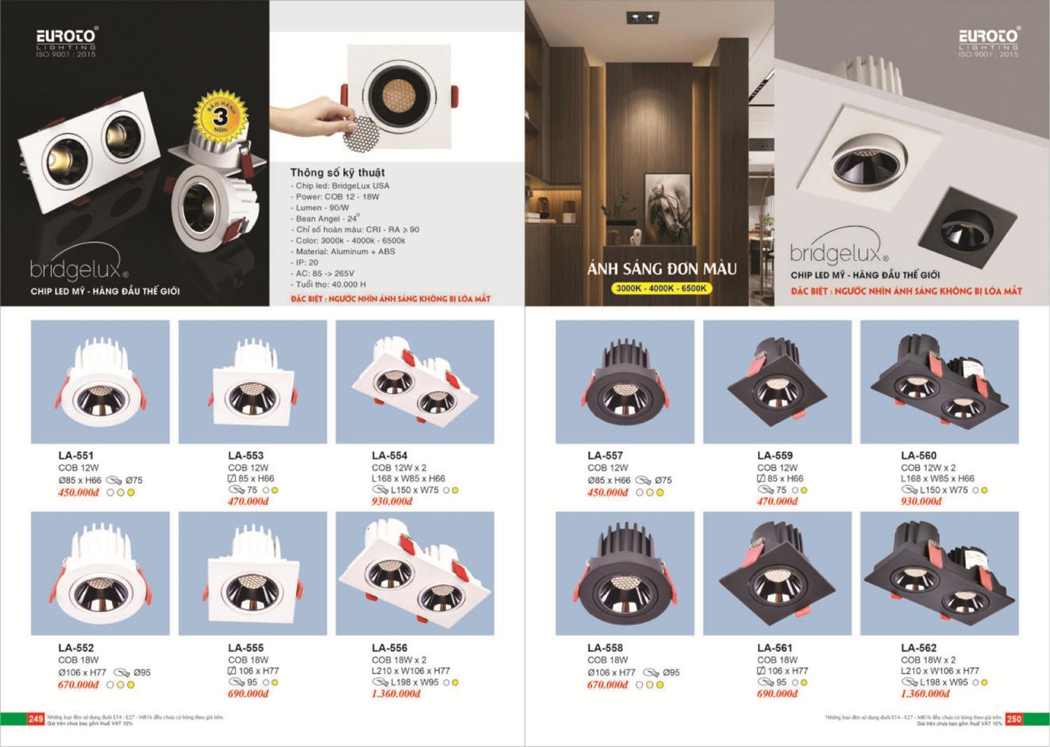 Catalogue Đèn Trang Trí EUROTO 2024 - Trang 126)