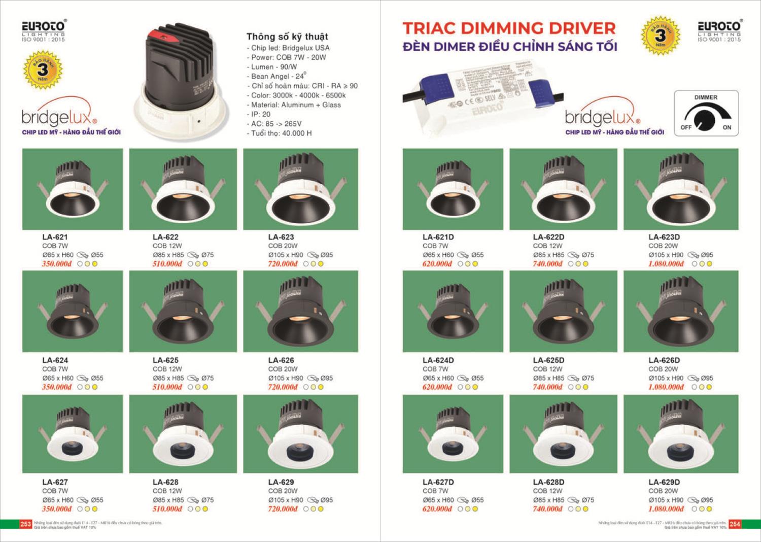 Catalogue Đèn Trang Trí EUROTO 2024 - Trang 128)