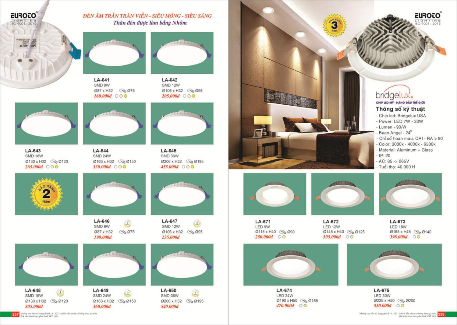 Catalogue Đèn Trang Trí EUROTO 2024 - Trang 130)