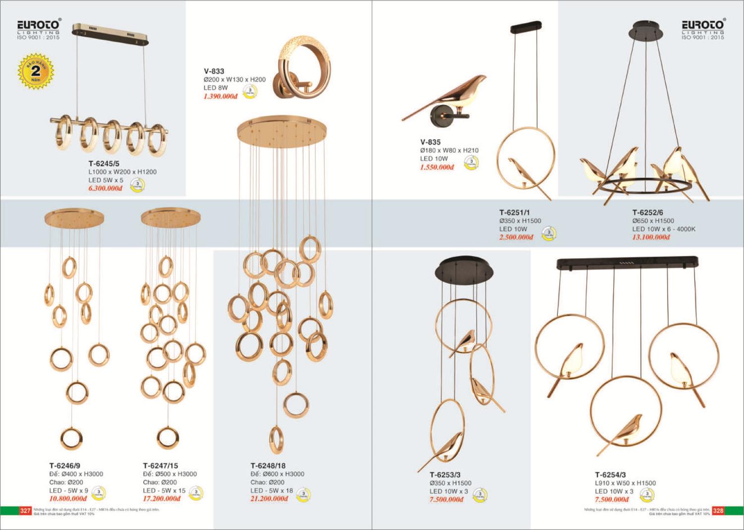 Catalogue Đèn Trang Trí EUROTO 2024 - Trang 165)