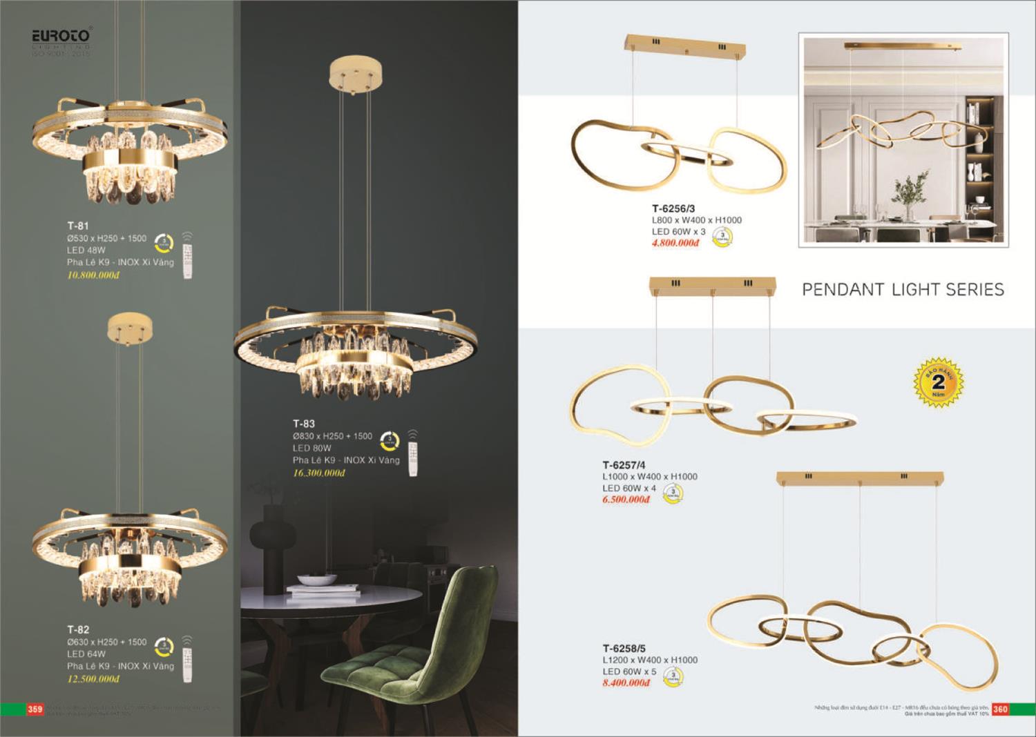 Catalogue Đèn Trang Trí EUROTO 2024 - Trang 181)