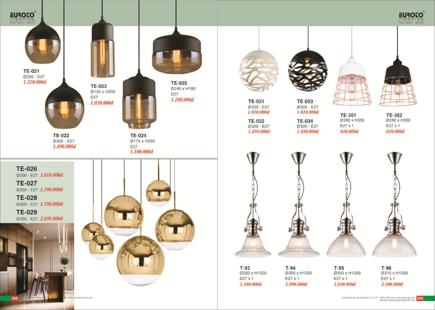 Catalogue Đèn Trang Trí EUROTO 2024 - Trang 184)
