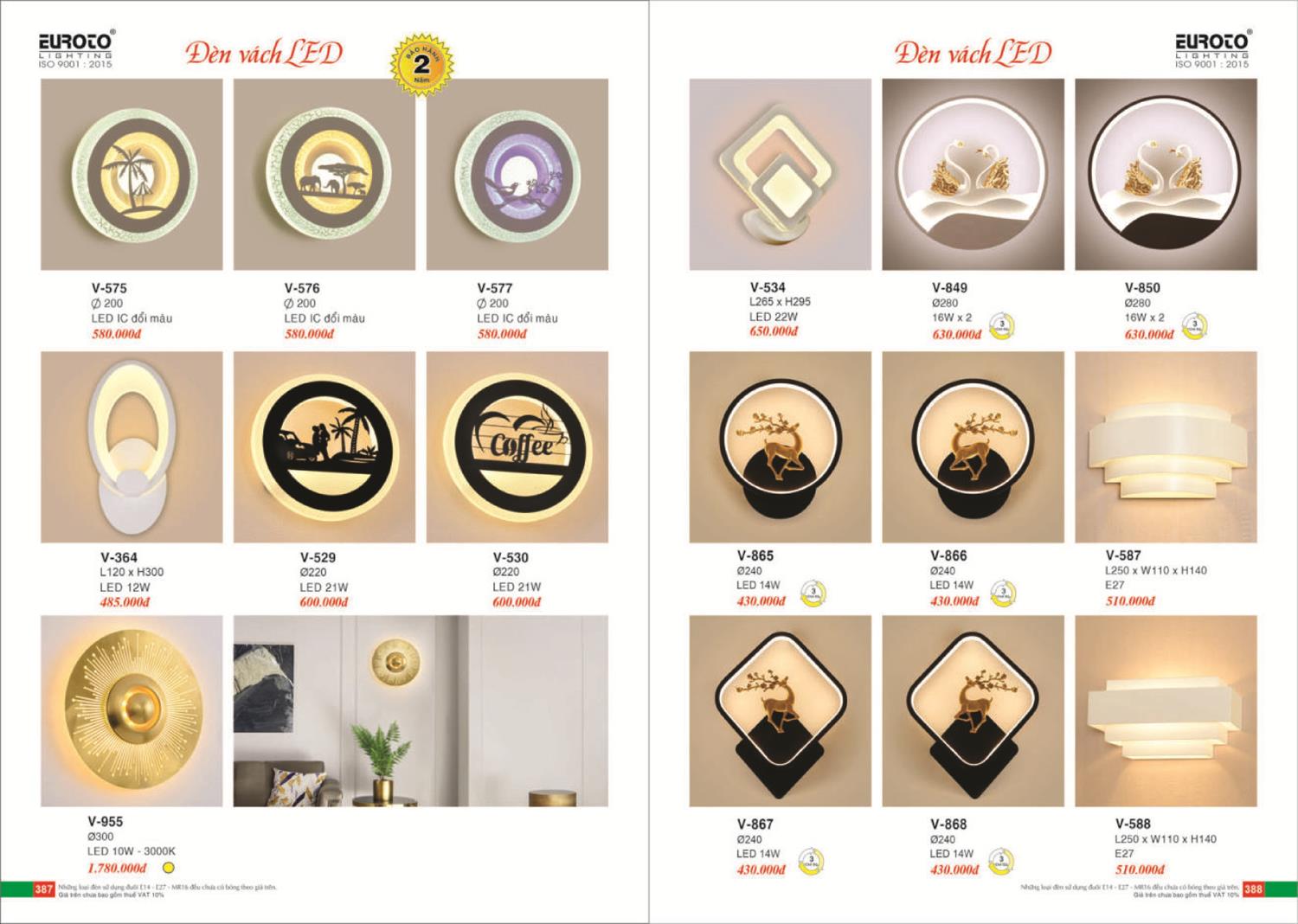 Catalogue Đèn Trang Trí EUROTO 2024 - Trang 195)