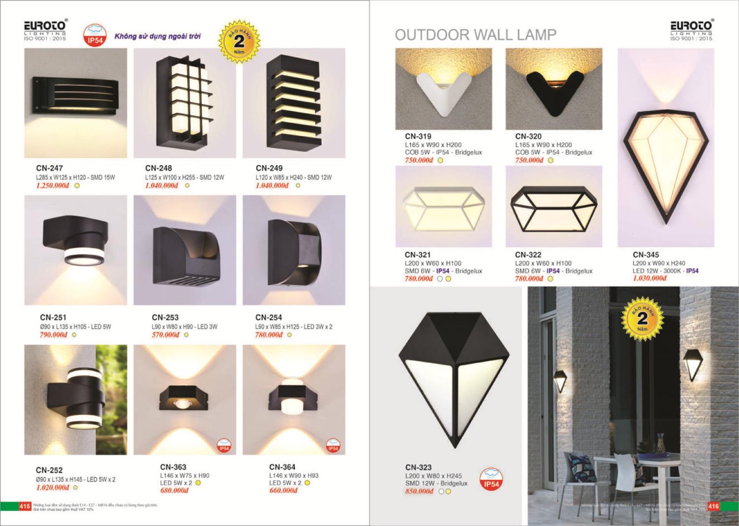 Catalogue Đèn Trang Trí EUROTO 2024 - Trang 209)