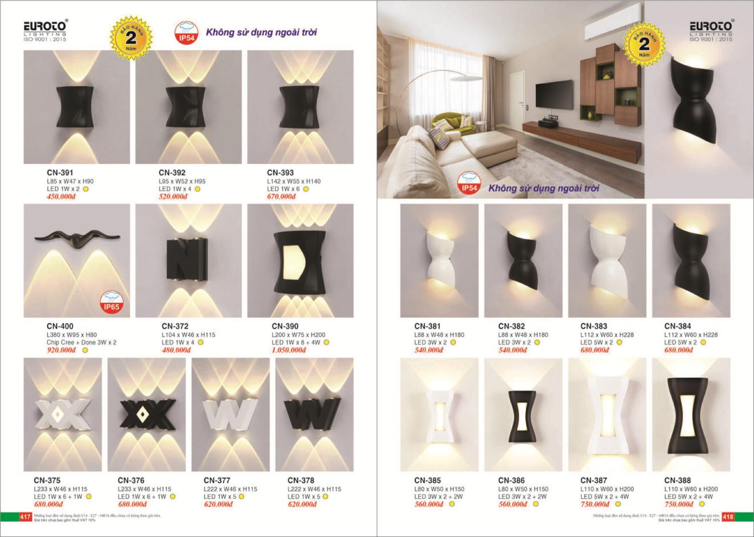 Catalogue Đèn Trang Trí EUROTO 2024 - Trang 210)