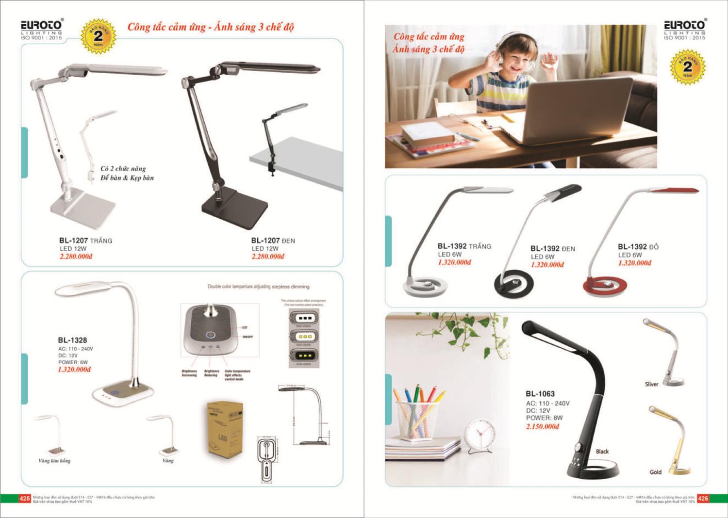 Catalogue Đèn Trang Trí EUROTO 2024 - Trang 214)