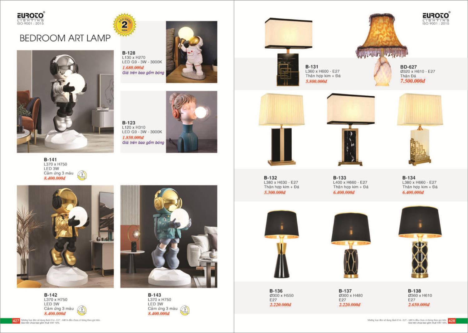 Catalogue Đèn Trang Trí EUROTO 2024 - Trang 215)