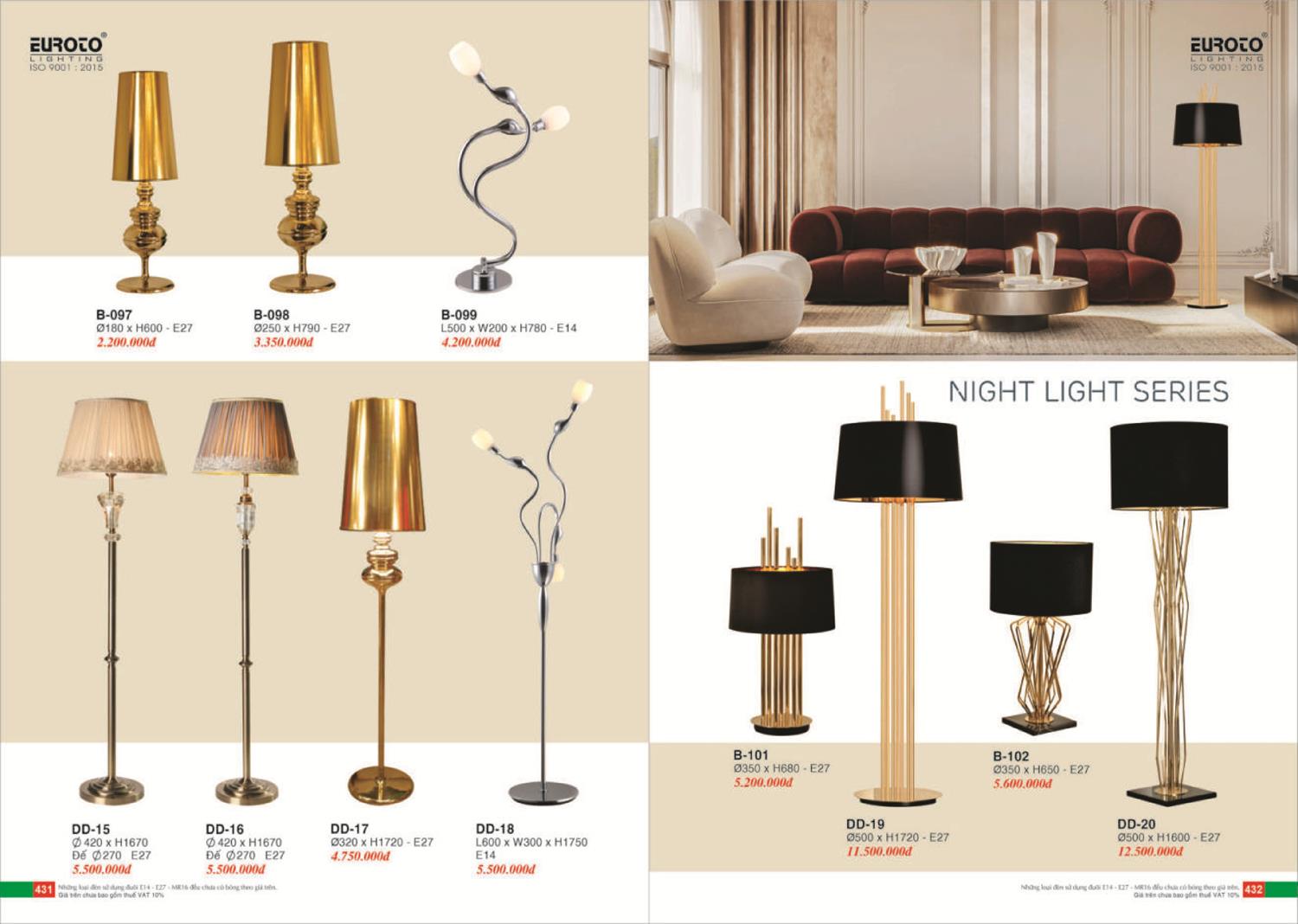 Catalogue Đèn Trang Trí EUROTO 2024 - Trang 217)