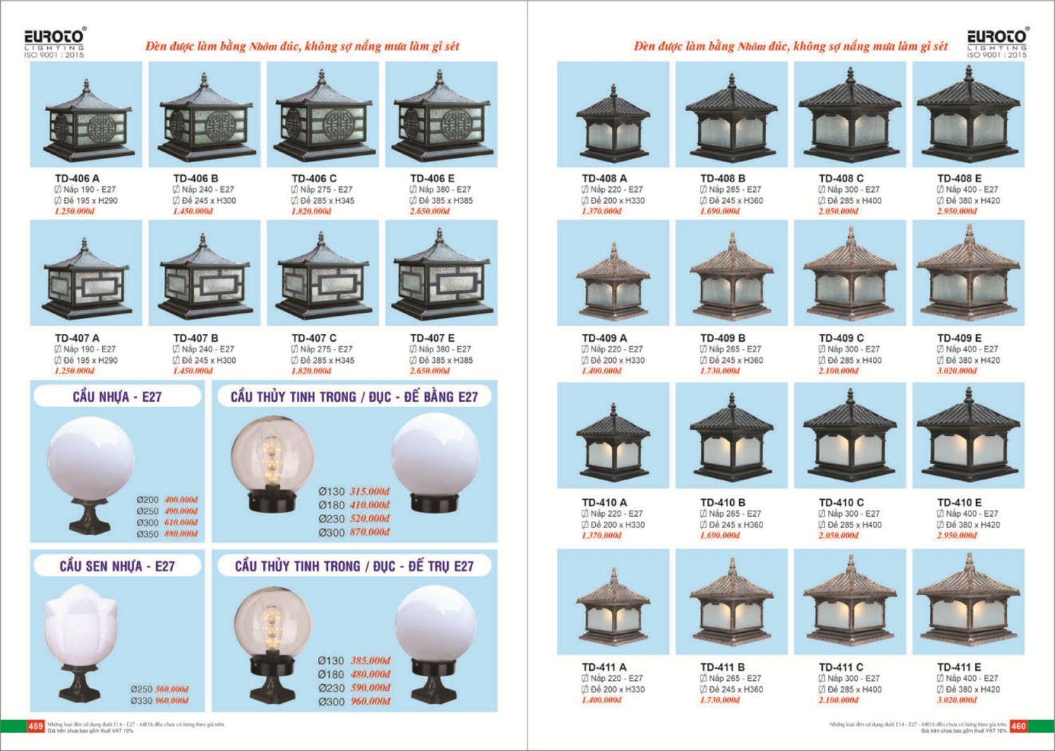 Catalogue Đèn Trang Trí EUROTO 2024 - Trang 231)