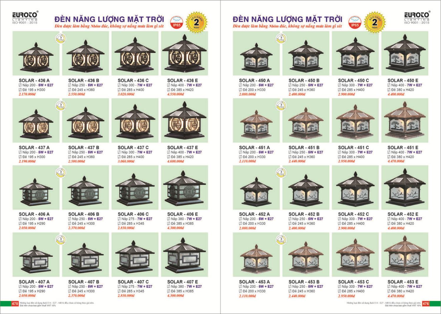 Catalogue Đèn Trang Trí EUROTO 2024 - Trang 239)